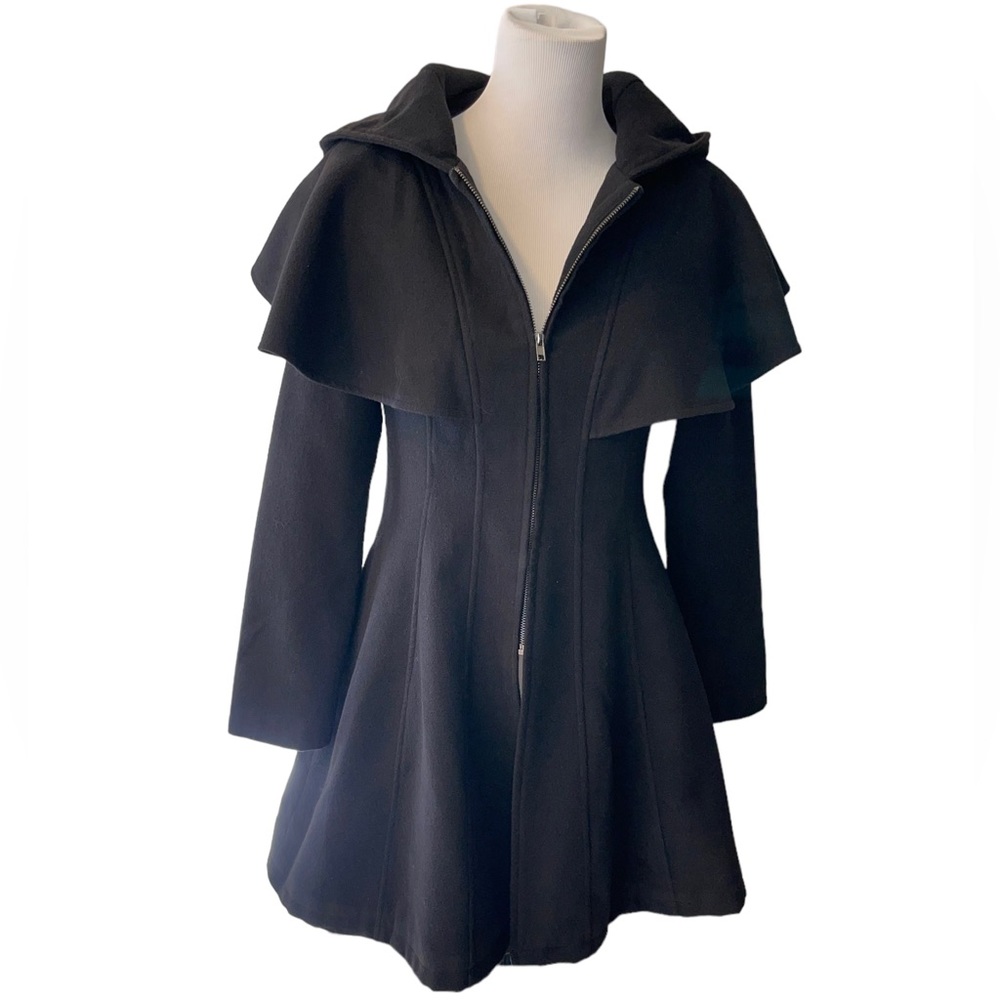 PUNK RAVE Punk Gothic Hooded Cloak Coat - EUC